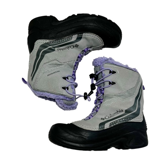 Columbia Kids' Grey and Purple Bugaboo Boots - Picture 1 of 7